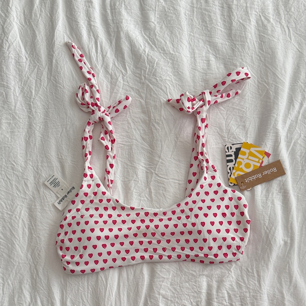Roller Rabbit Pink Heart girls Bikini Top